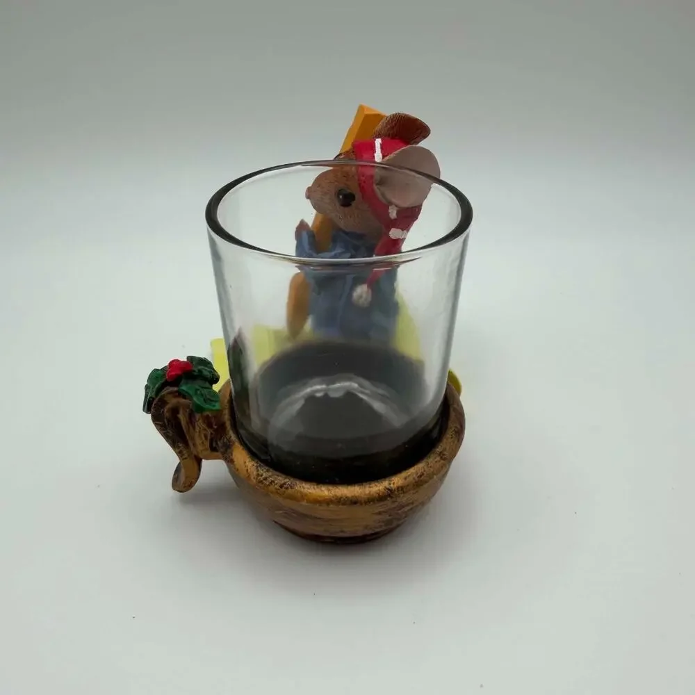 Yankee Candle Christmas Mouse Dear Santa Votive Candle Holder Holiday Cottage